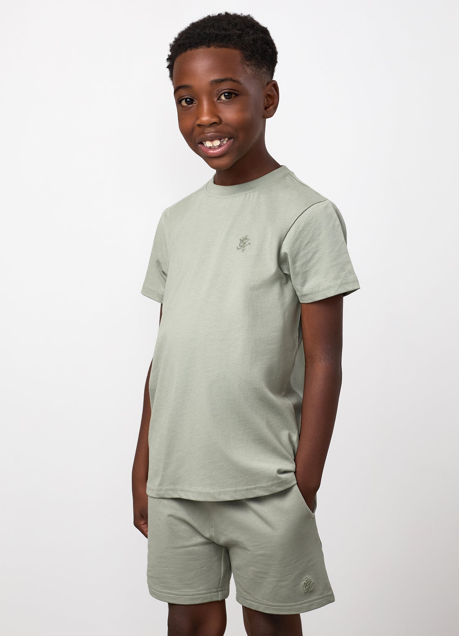 Gym King Junior Victory Jersey Tee - Soft Khaki