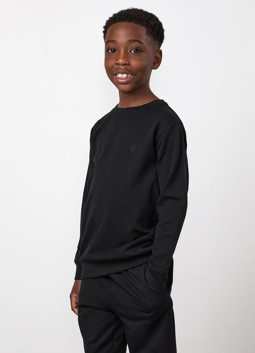 Gym King Mini Victory Loopback Crew - Black