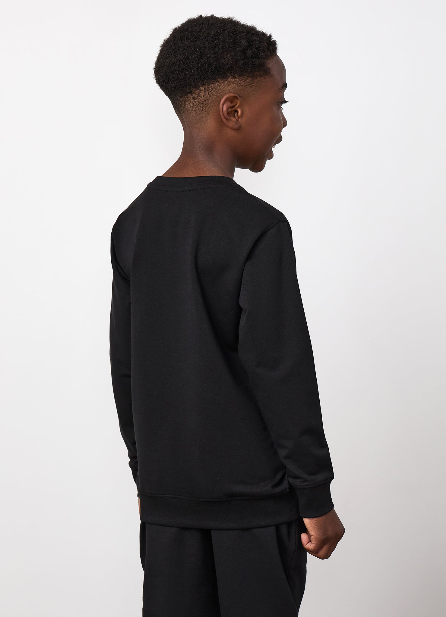 Gym King Older Kids Victory Loopback Crew - Black