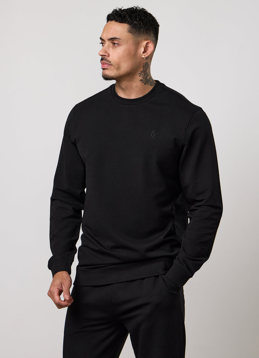 Gym King Victory Loopback Crew - Black