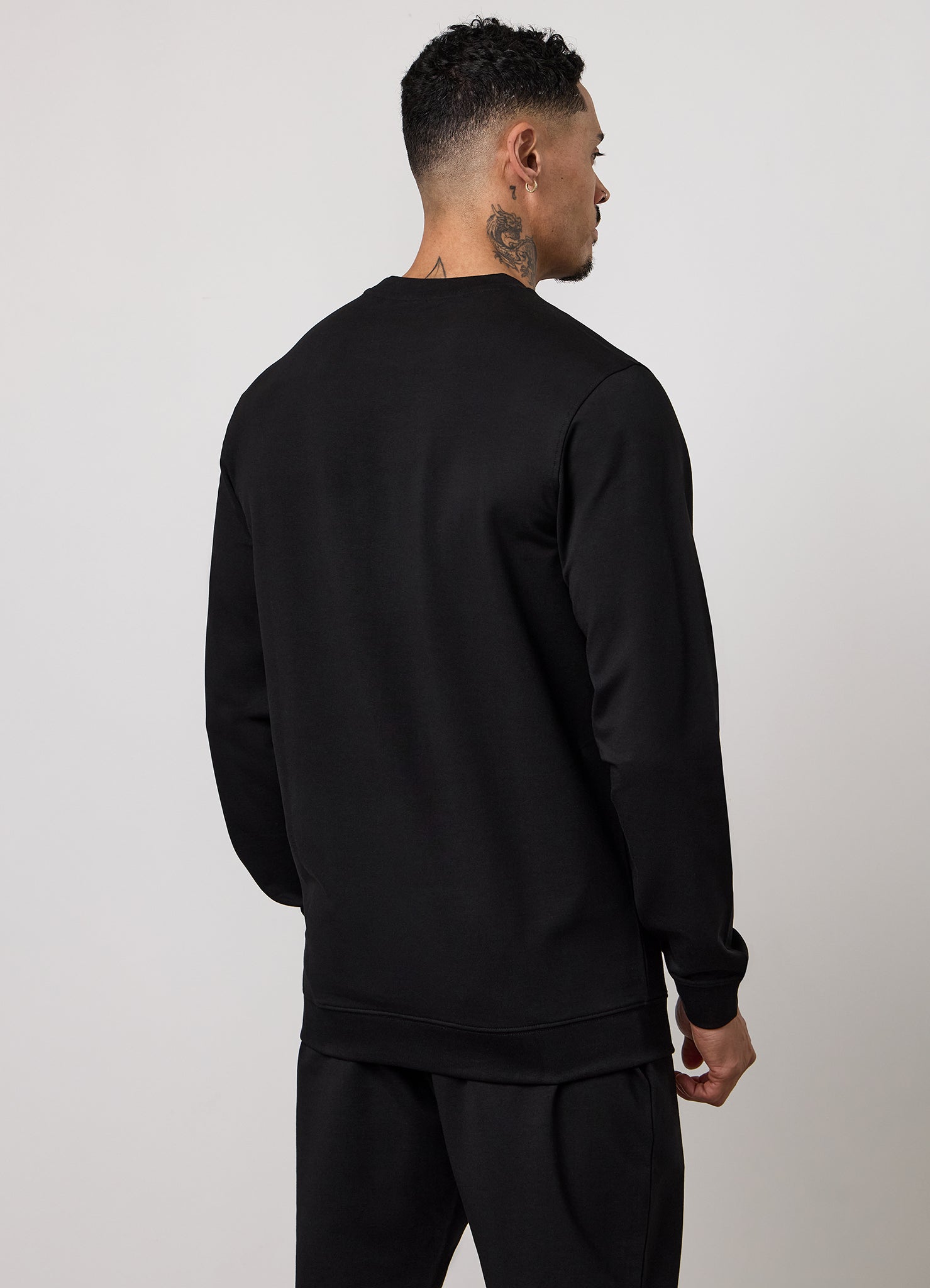 Gym King Victory Loopback Crew Tracksuit - Black