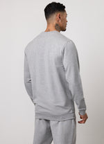 Gym King Victory Loopback Crew Tracksuit - Grey Marl