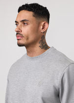 Gym King Victory Loopback Crew Tracksuit - Grey Marl