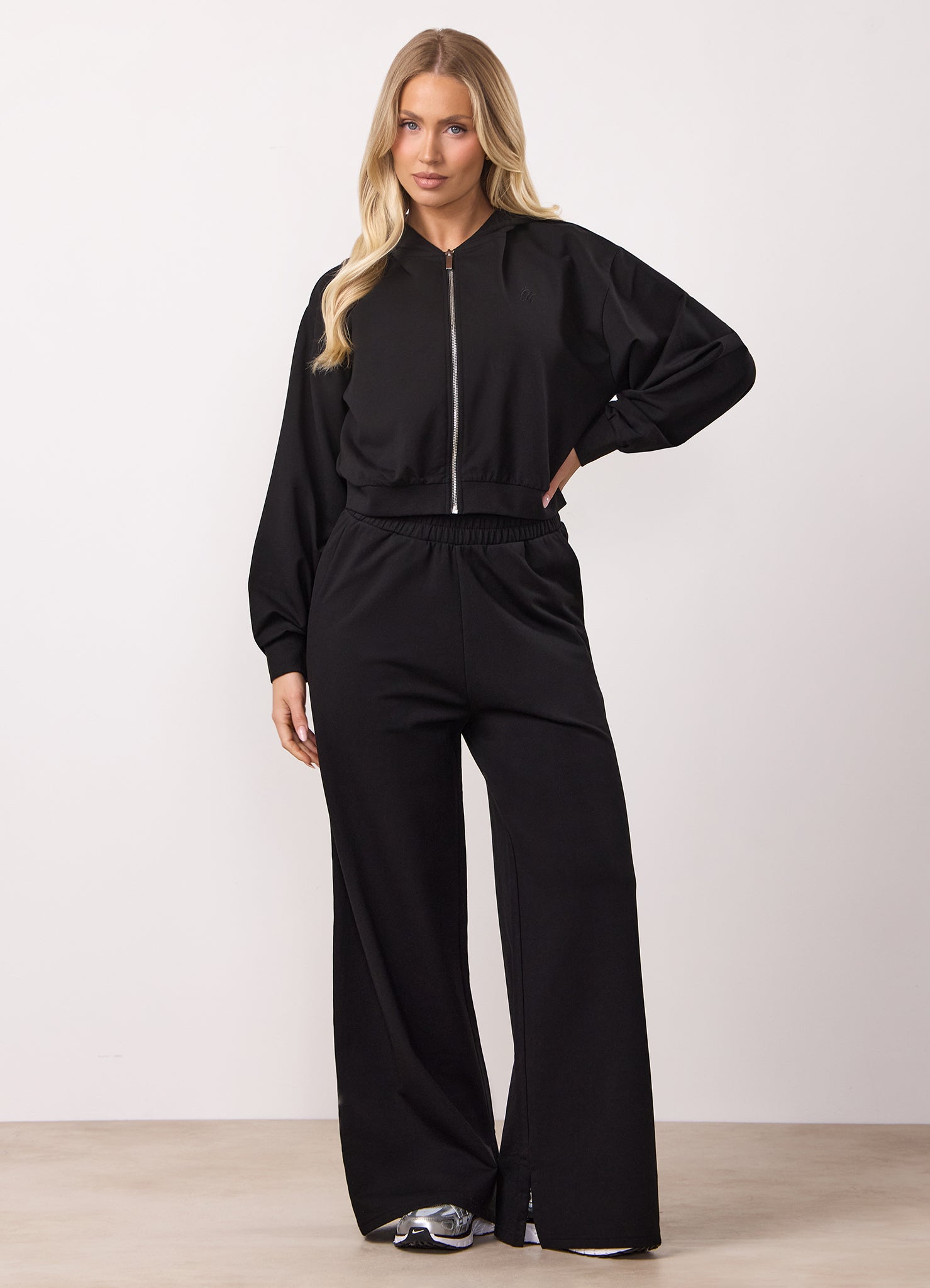Gym King Victory Loopback Full Zip Tracksuit - Black