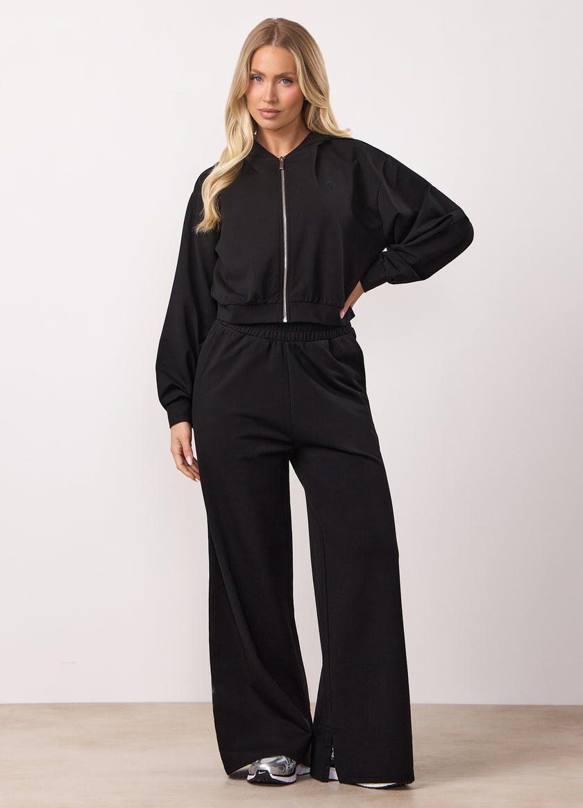 Gym King Victory Loopback Full Zip Tracksuit - Black
