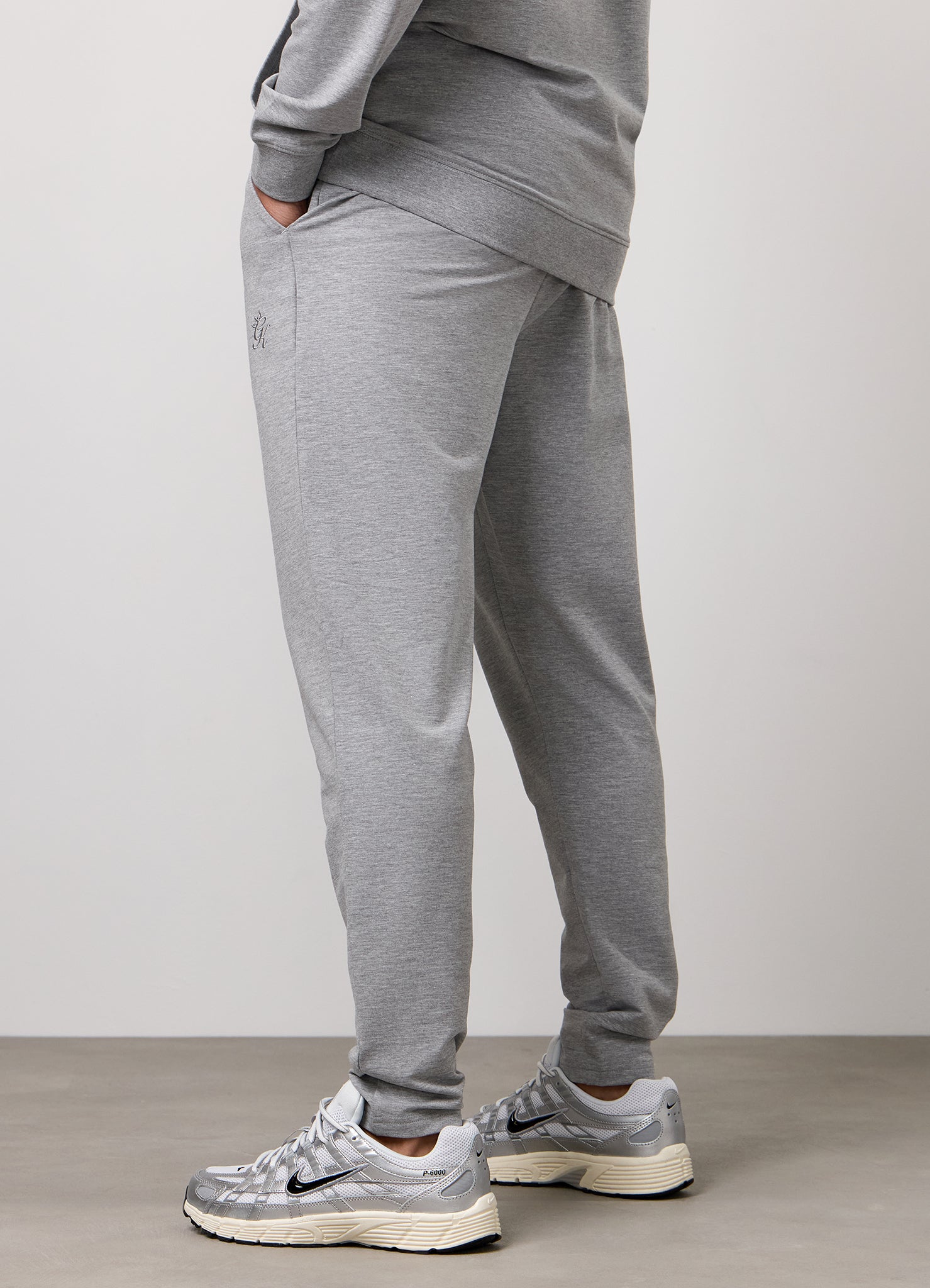 Gym King Victory Loopback Tracksuit - Grey Marl