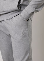 Gym King Victory Loopback Crew Tracksuit - Grey Marl