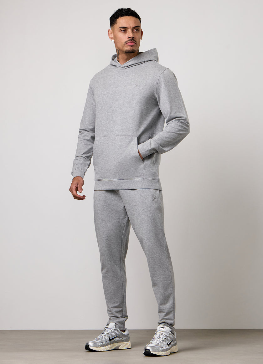 Gym King Victory Loopback Tracksuit - Grey Marl