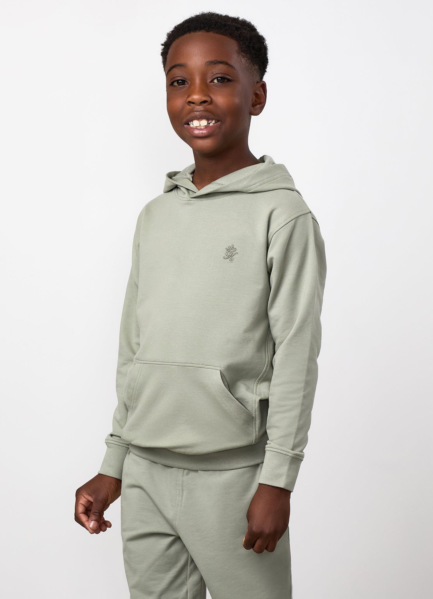 Gym King Junior Victory Loopback Hoodie - Soft Khaki
