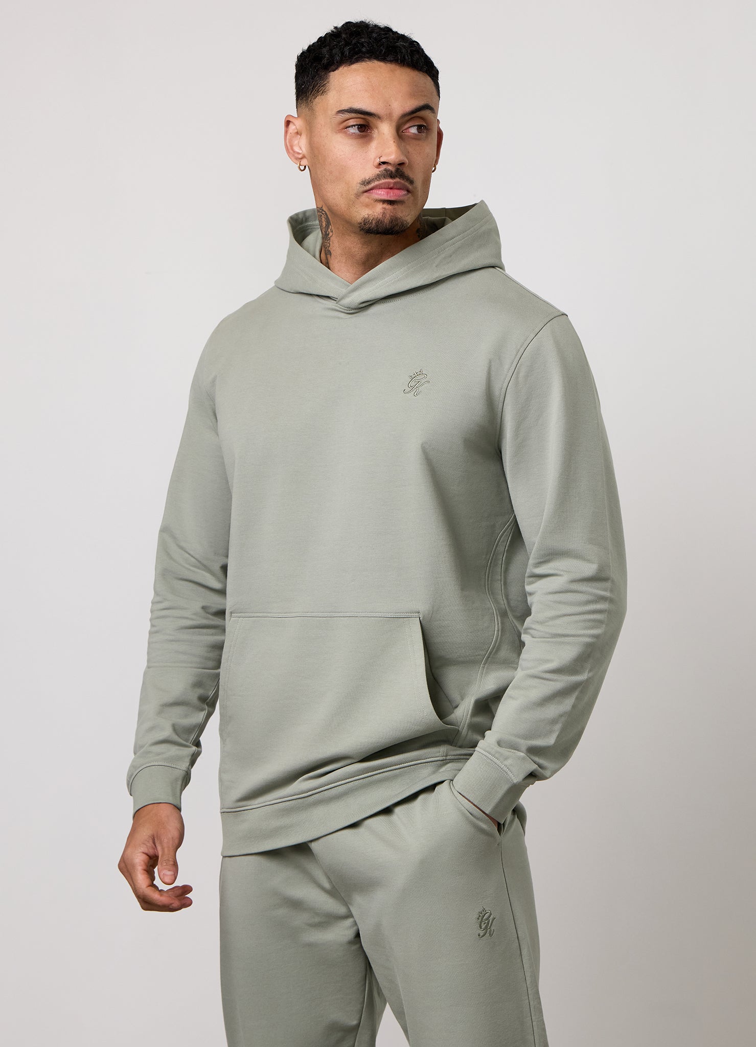 Gym King Victory Lightweight Loopback Hoodie - Soft Khaki