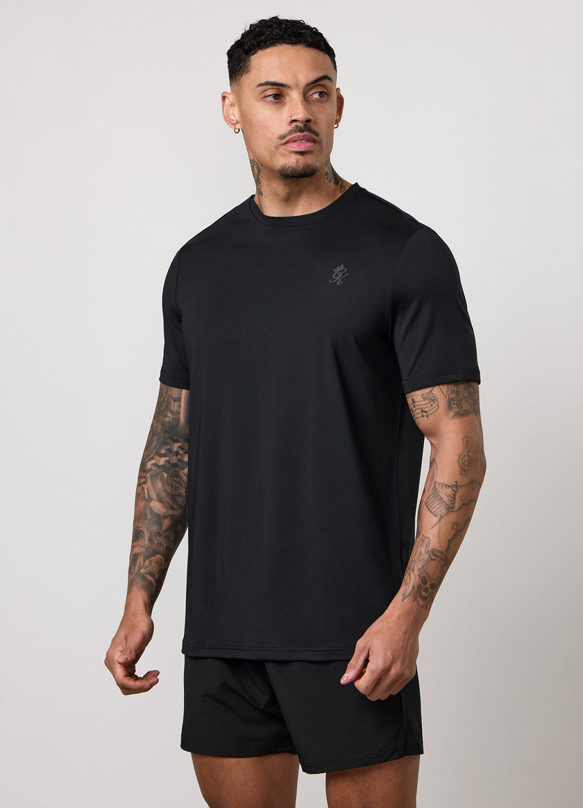 Gym King Victory Performance Poly Tee - Black