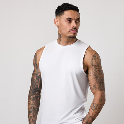 Gym King Victory Performance Vest - White