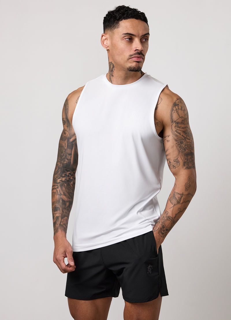 Gym King Victory Performance Vest - White
