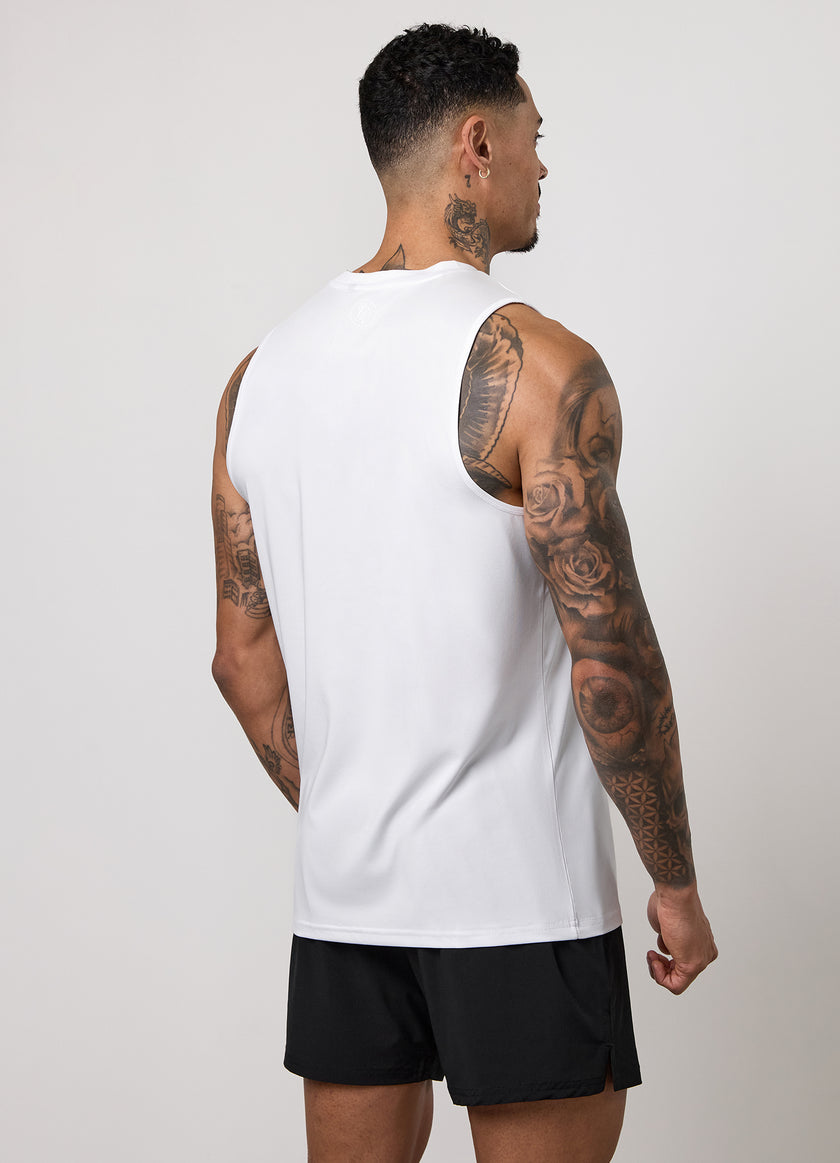 Gym King Victory Performance Vest - White