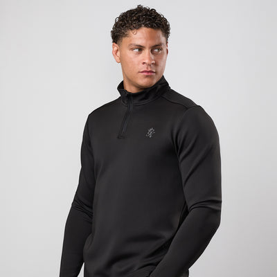 Gym King Victory 1/4 Zip Funnel - Black