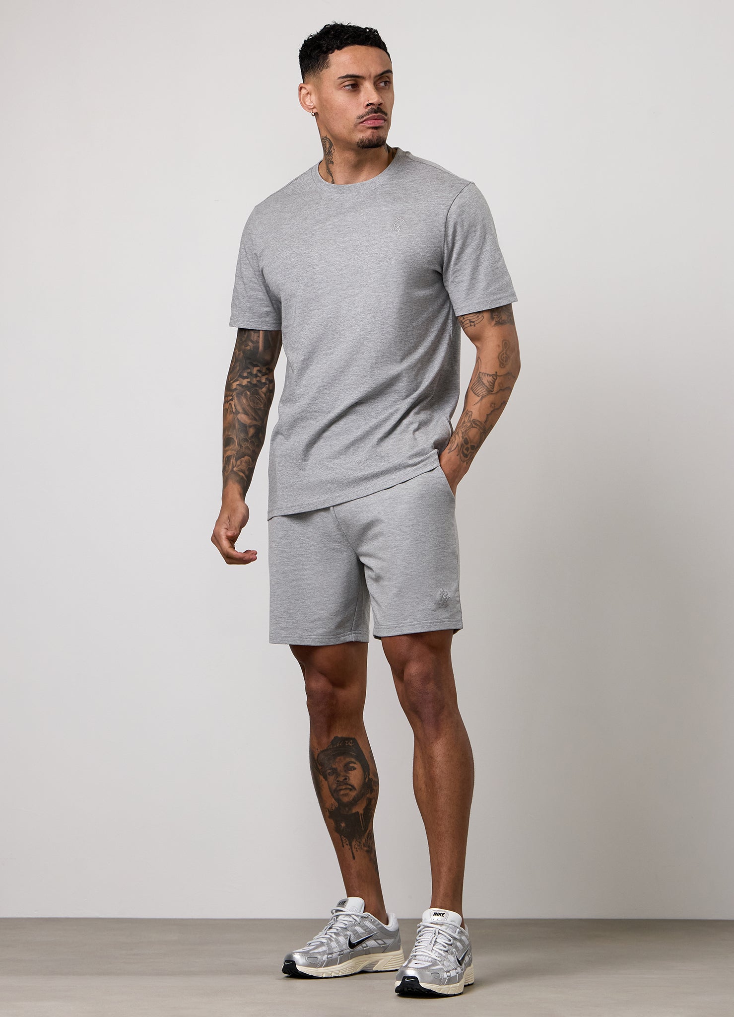Gym King Victory Regular Fit Jersey Tee - Grey Marl