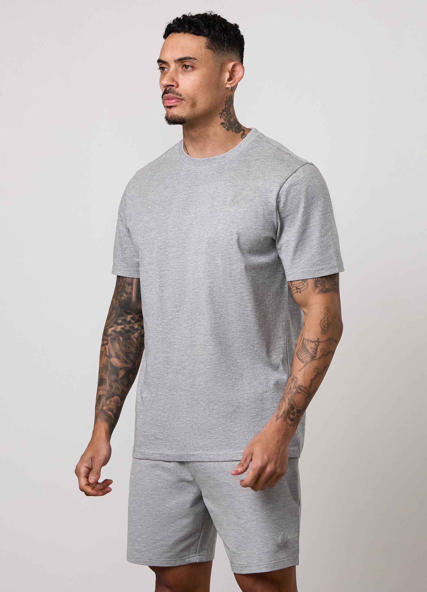 Gym King Victory Regular Fit Jersey Tee - Grey Marl