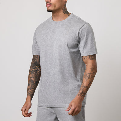 Gym King Victory Regular Fit Jersey T-Shirt - Grey Marl