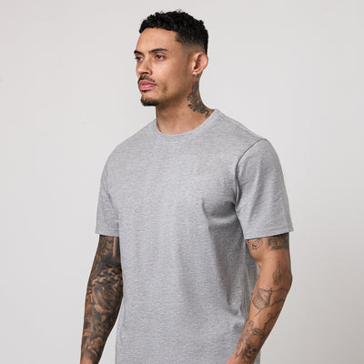 Gym King Victory Regular Fit Jersey Tee - Grey Marl