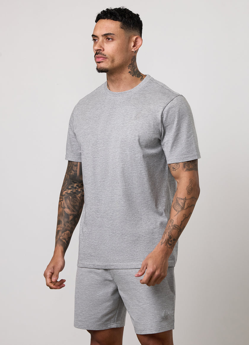 Gym King Victory Regular Fit Jersey Tee - Grey Marl