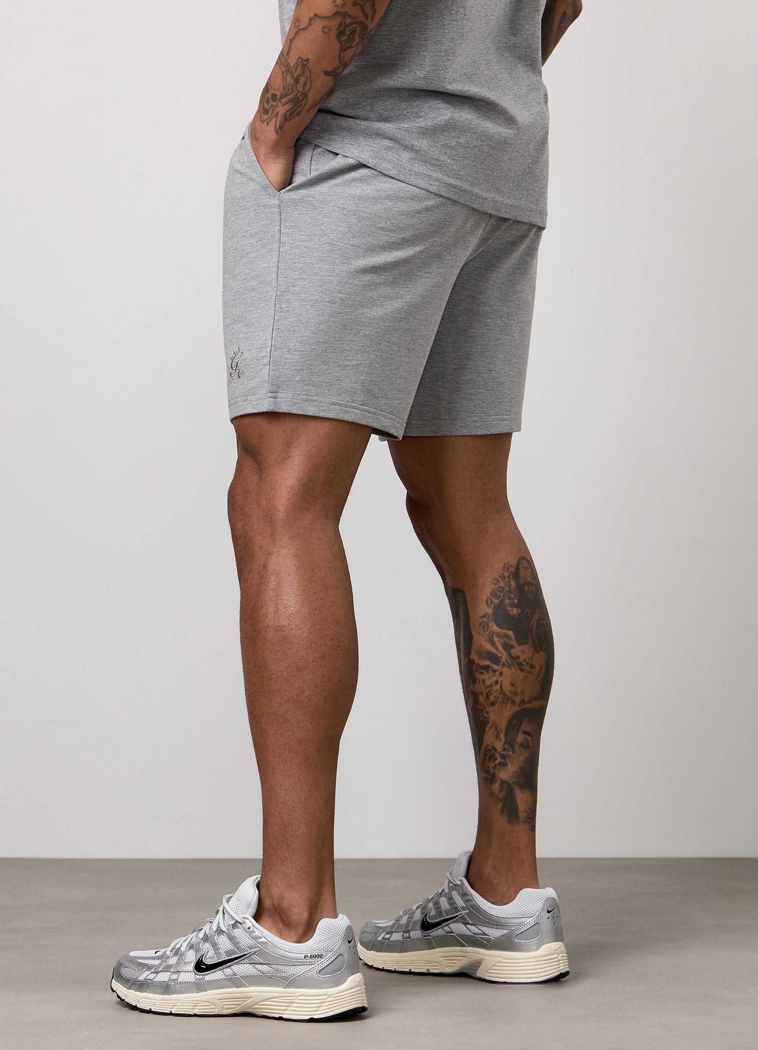 Gym King Victory Loopback Short - Grey Marl