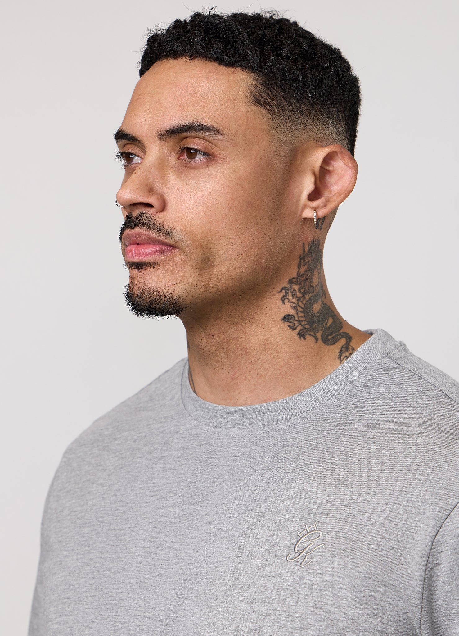 Gym King Victory Regular Fit Jersey Tee - Grey Marl