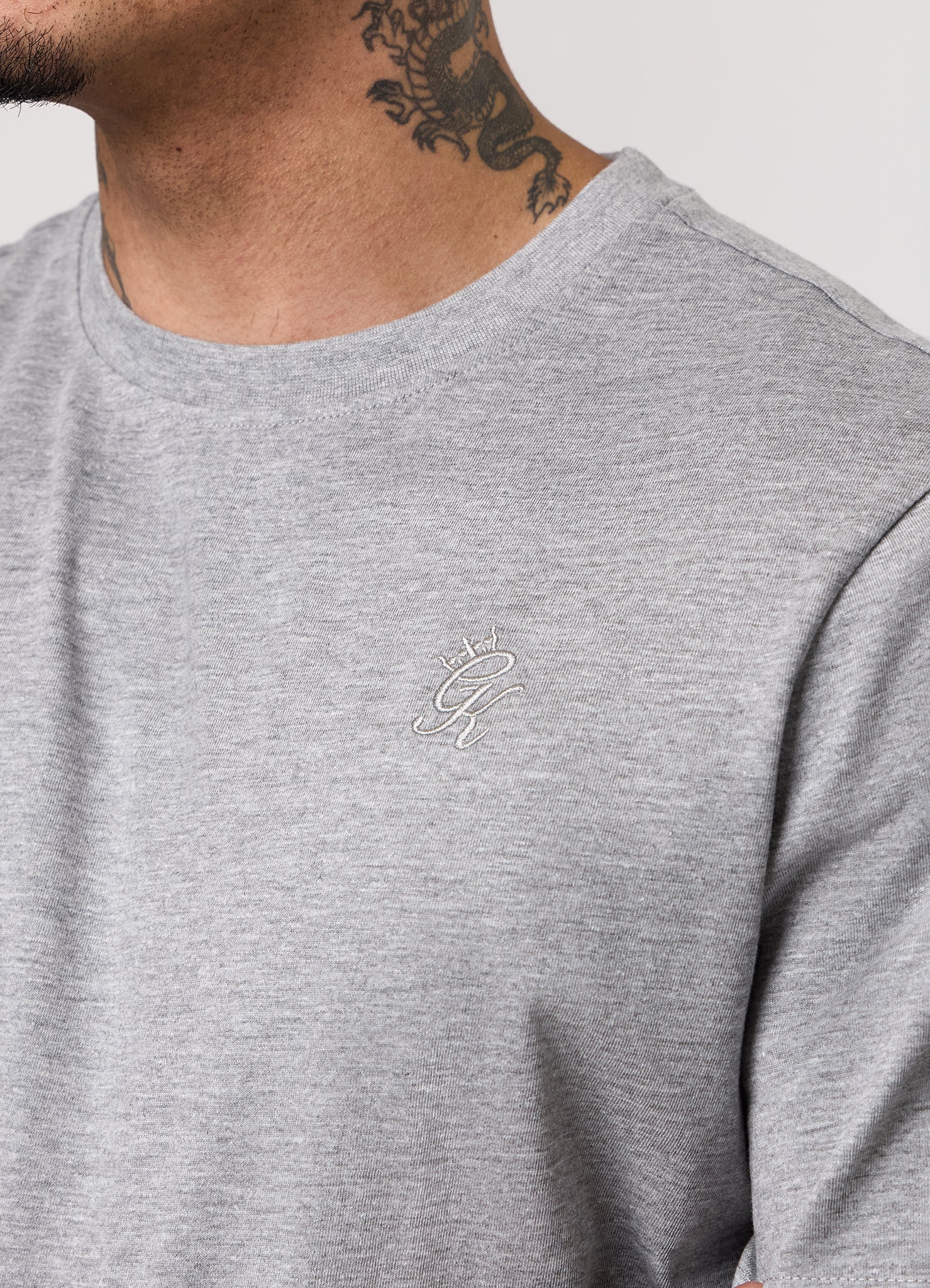 Gym King Victory Regular Fit Jersey Tee - Grey Marl