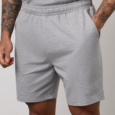 Gym King Victory Loopback Short - Grey Marl