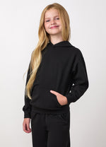Gym King Junior Victory Relaxed Fit Hoodie - Black thumbnail