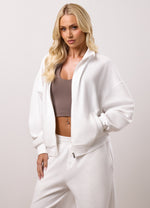 Gym King Waffle Full Zip Funnel - Off-White thumbnail