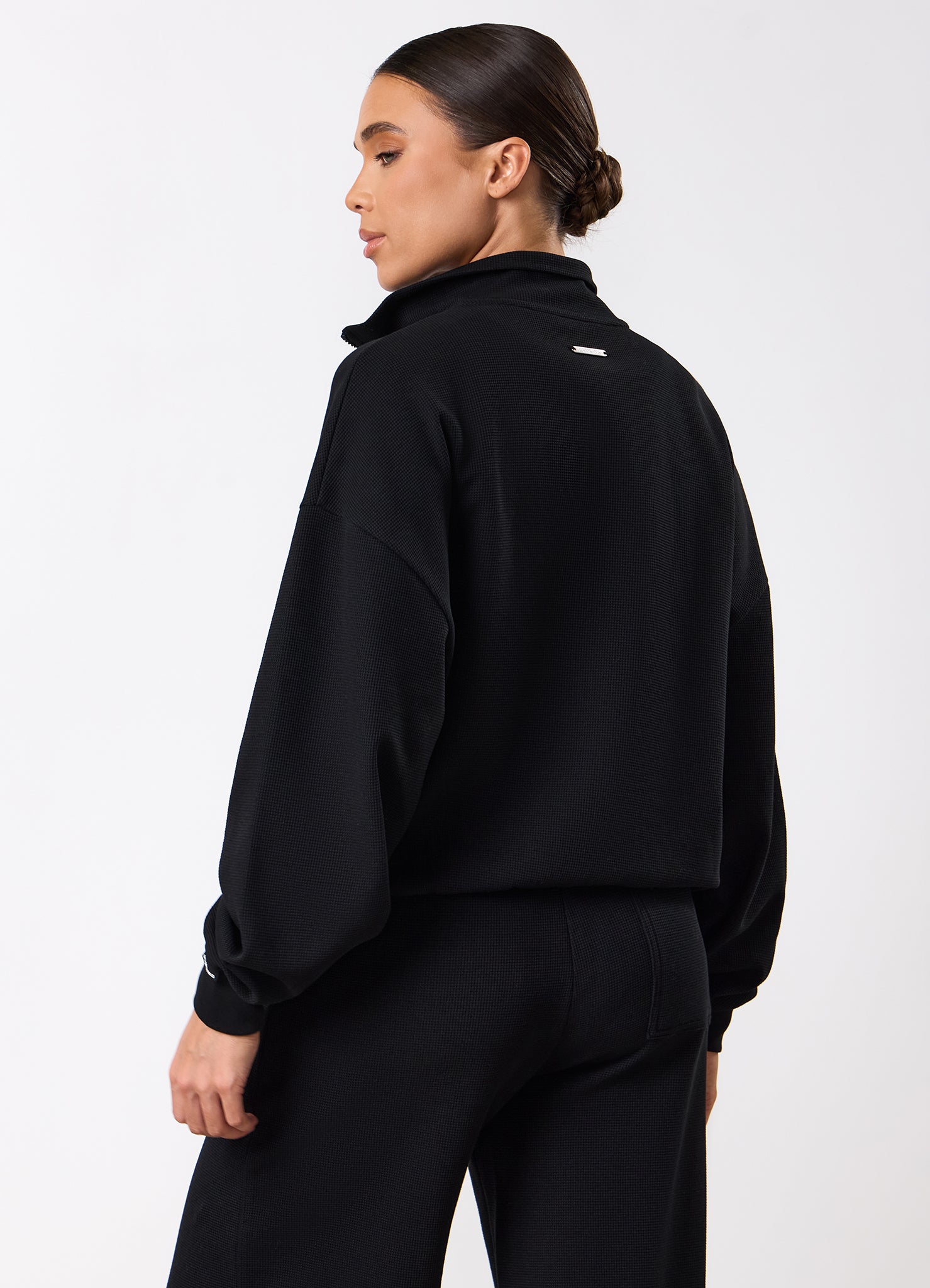Gym King Waffle Full Zip Funnel - Black