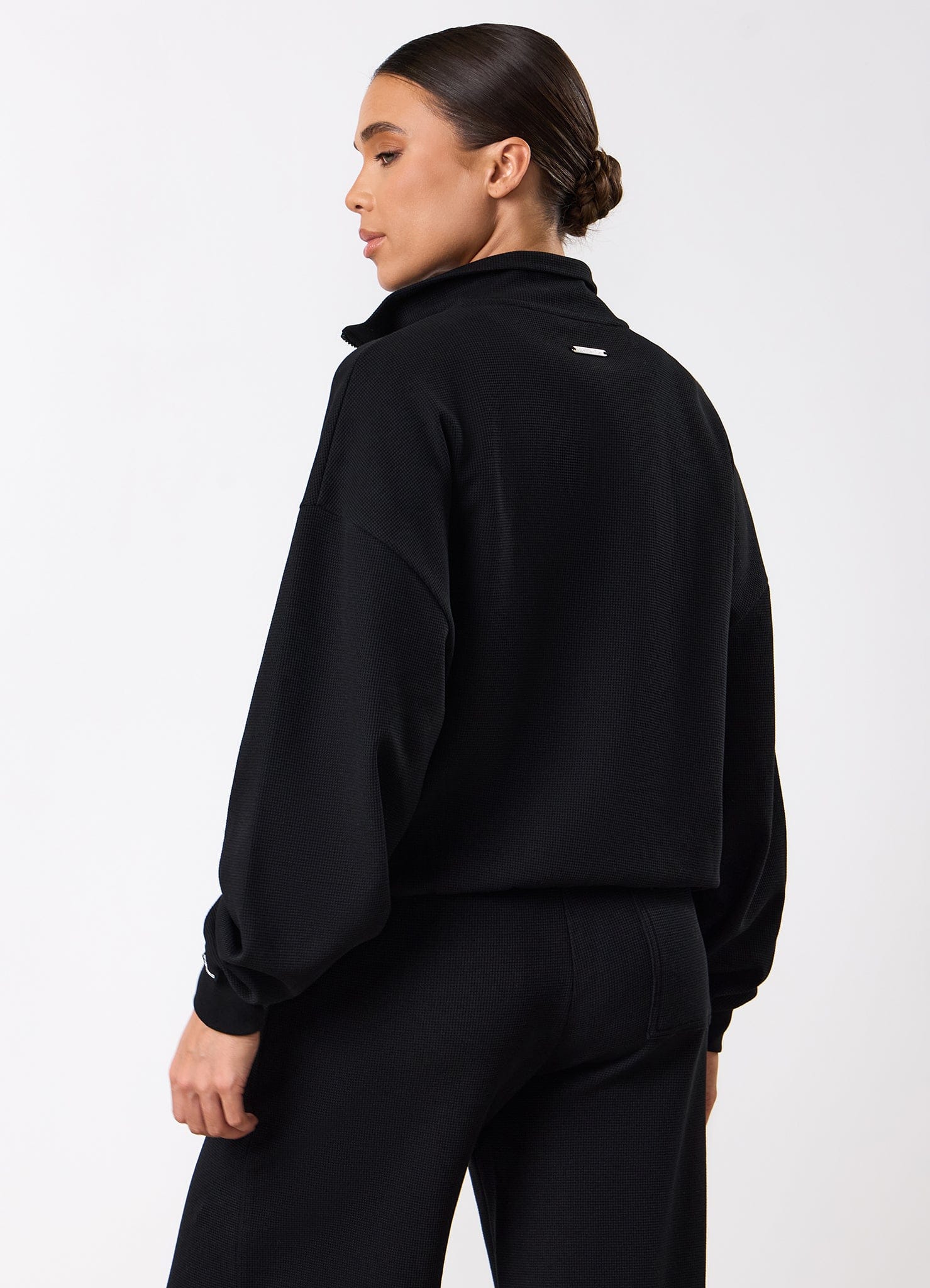 Gym King Waffle Full Zip Tracksuit - Black