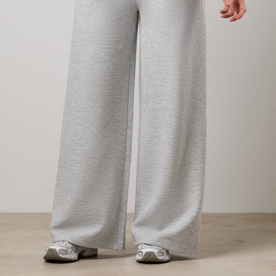 Gym King Waffle Mid Rise Trouser - Grey Marl