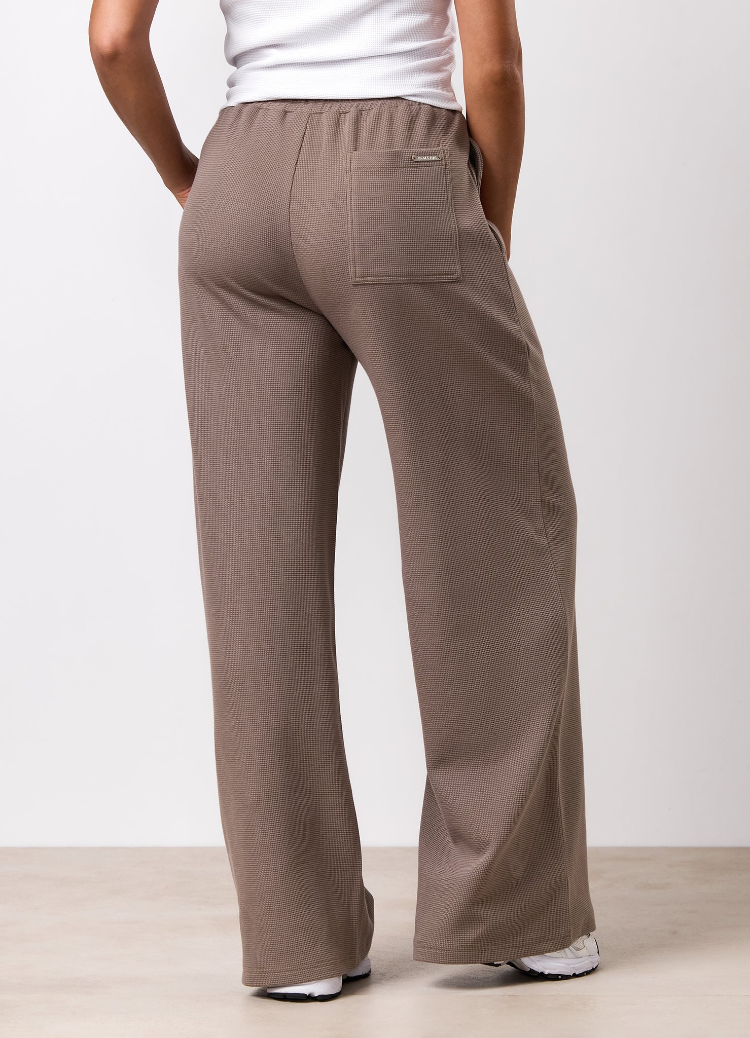 Gym King Waffle Mid Rise Trouser - Truffle
