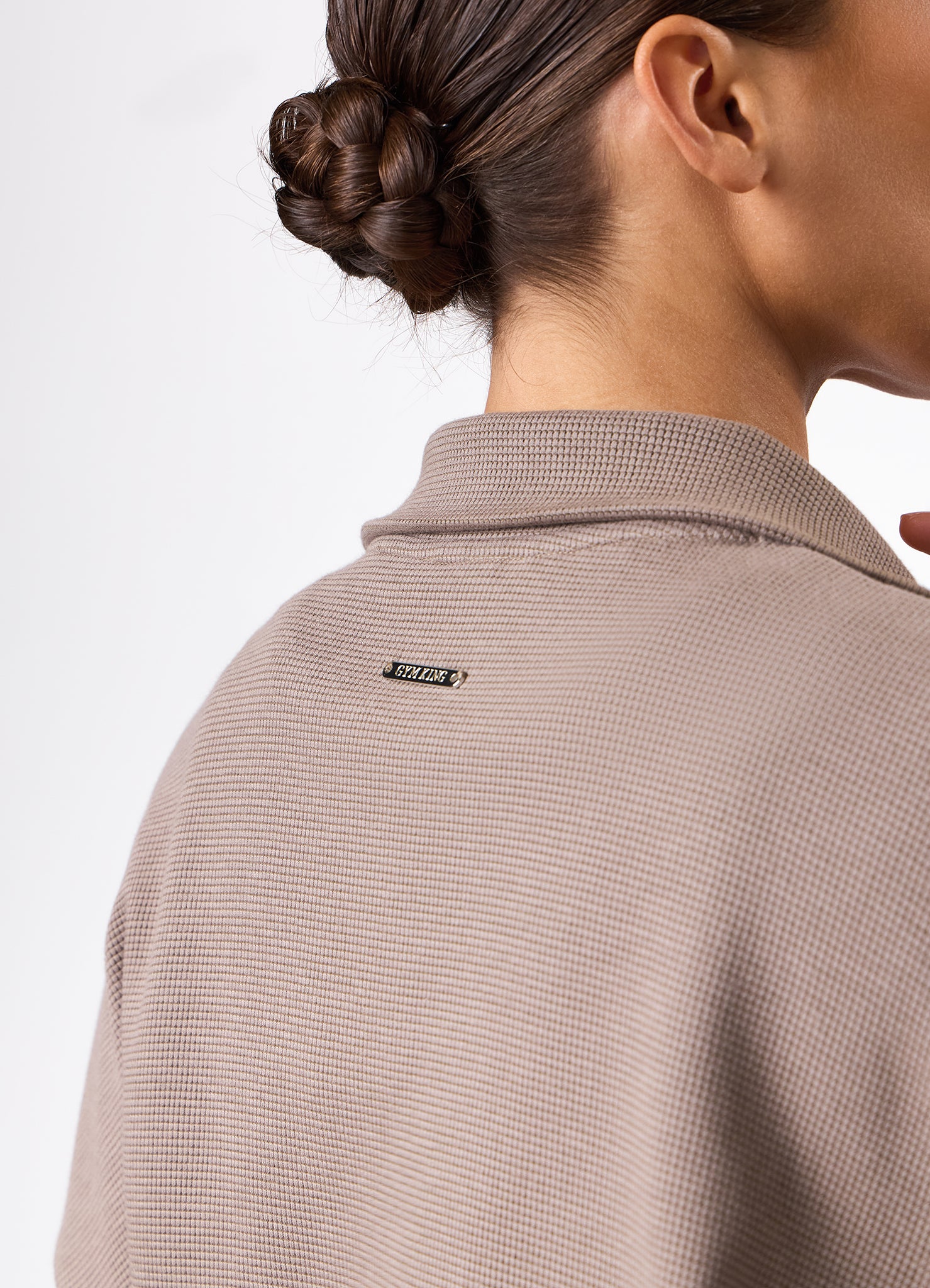 Gym King Waffle Full Zip Funnel - Truffle