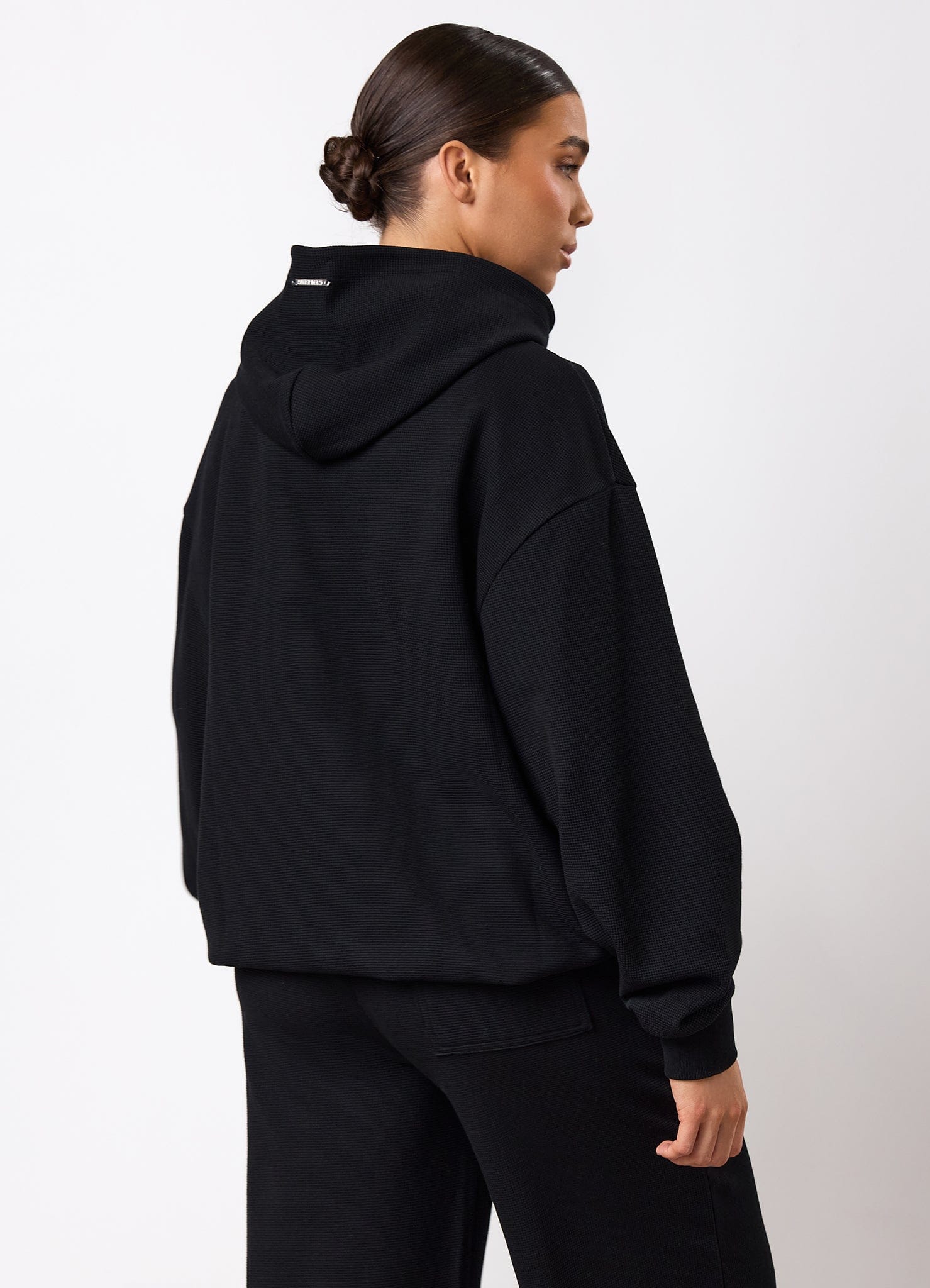 Gym King Waffle Hoodie - Black