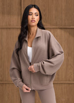 Gym King Waffle Full Zip Tracksuit - Truffle