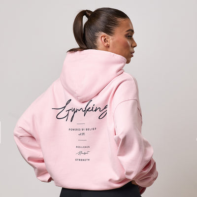 Gym King Washed Reset Oversized Hood - Pale Mauve