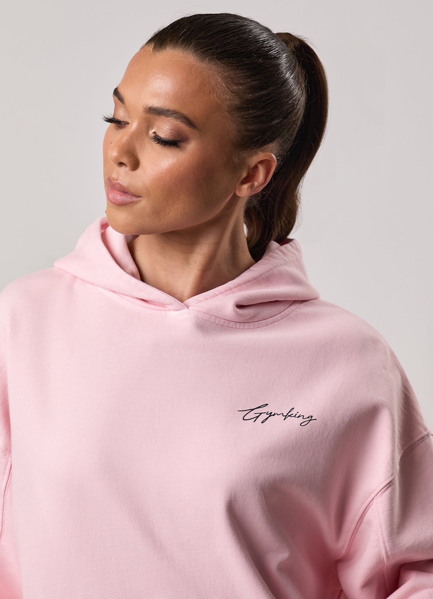 Gym King Washed Reset Oversized Hood - Pale Mauve