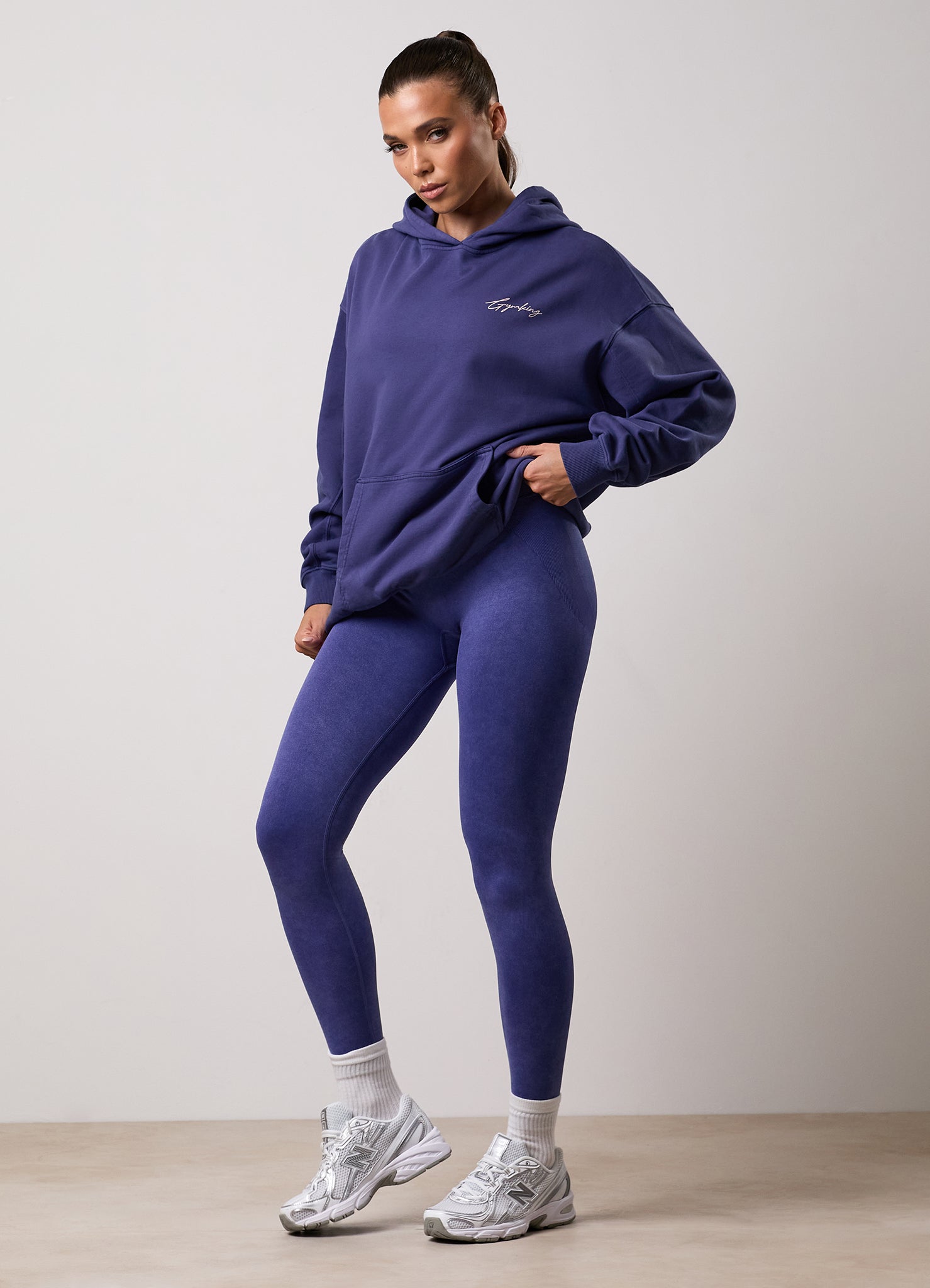 Gym King Washed Reset Oversized Hood - Starlight Blue