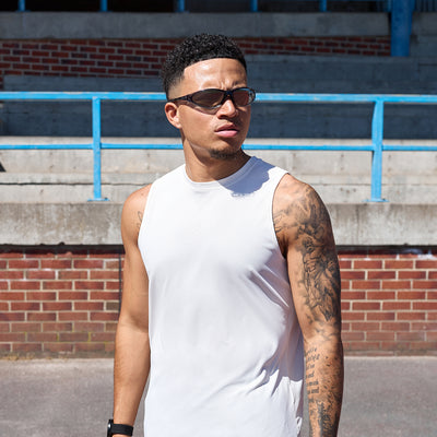 Gym King Rebellion Grit AOP Vest - Cream