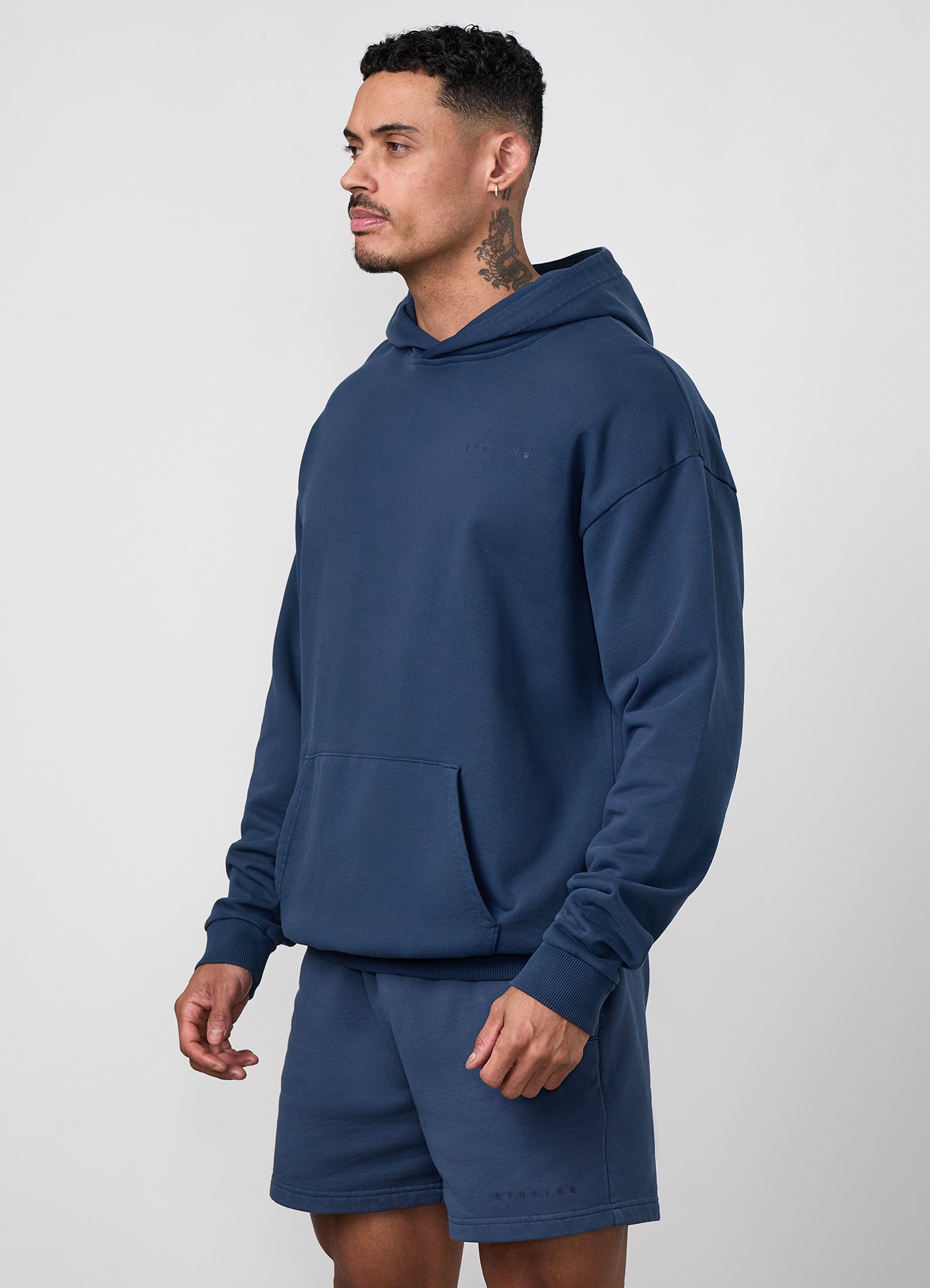 Gym King World Washed Hoodie - Rich Blue