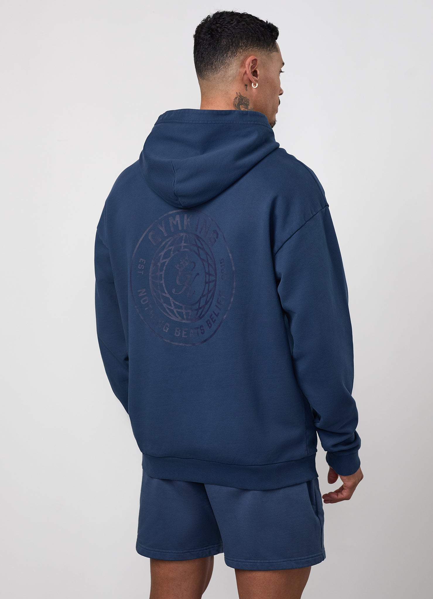 Gym King World Washed Hoodie - Rich Blue
