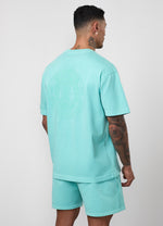 Gym King World Distressed Graphic Washed Tee - Poolside Green thumbnail