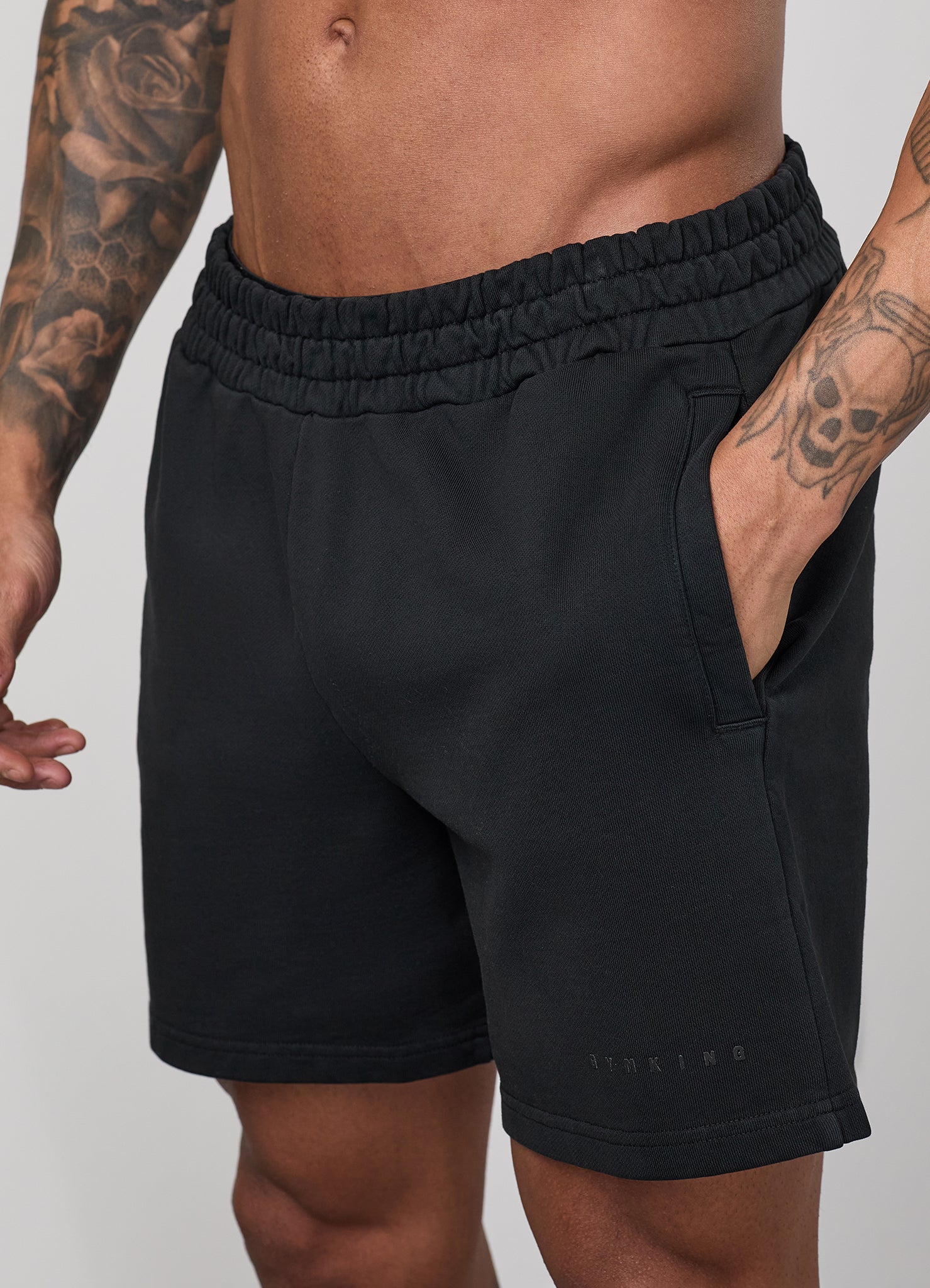 Gym King World Washed Short - Black