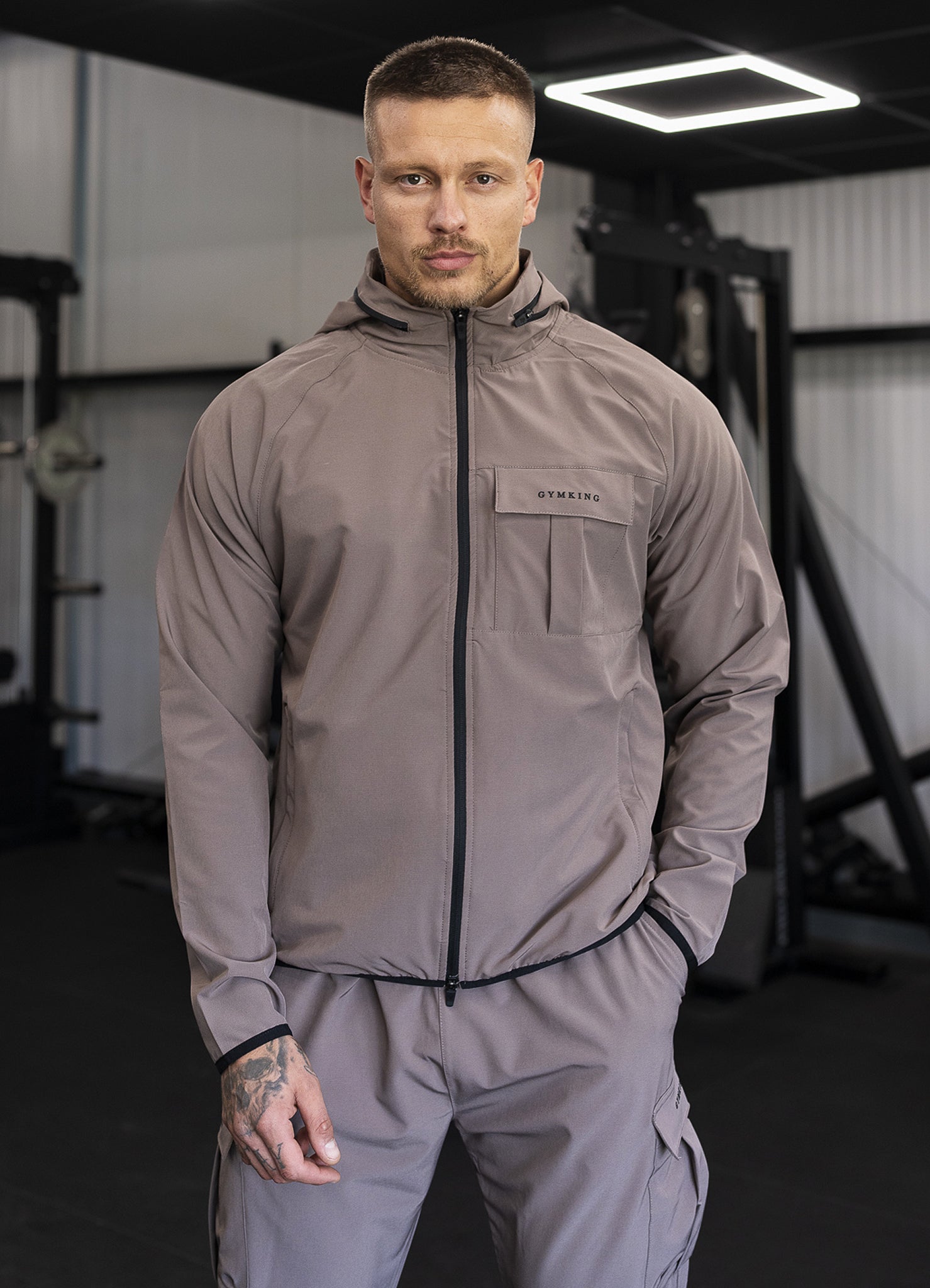 Gym King Mini Ripstop Woven Utility Jacket - Iron