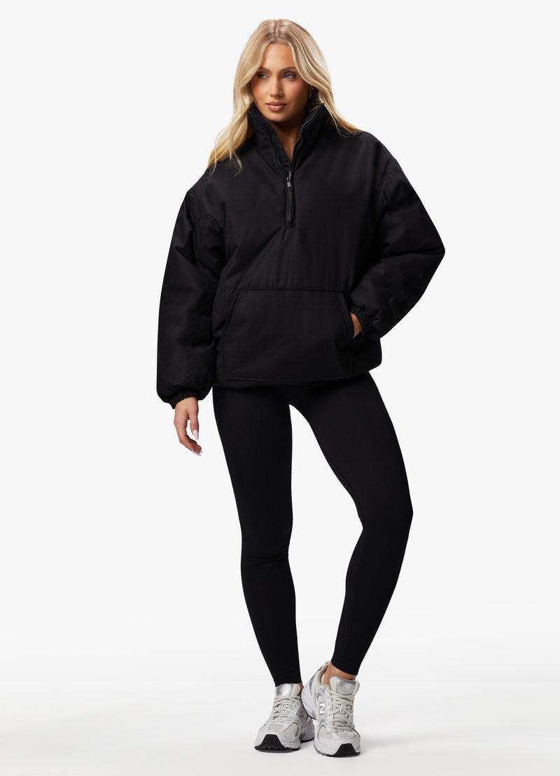 Gym King Woven 1/4 Zip Overjacket - Black