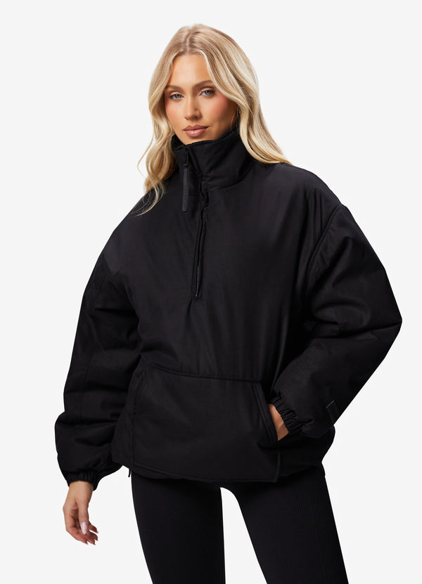 Gym King Woven 1/4 Zip Overjacket - Black