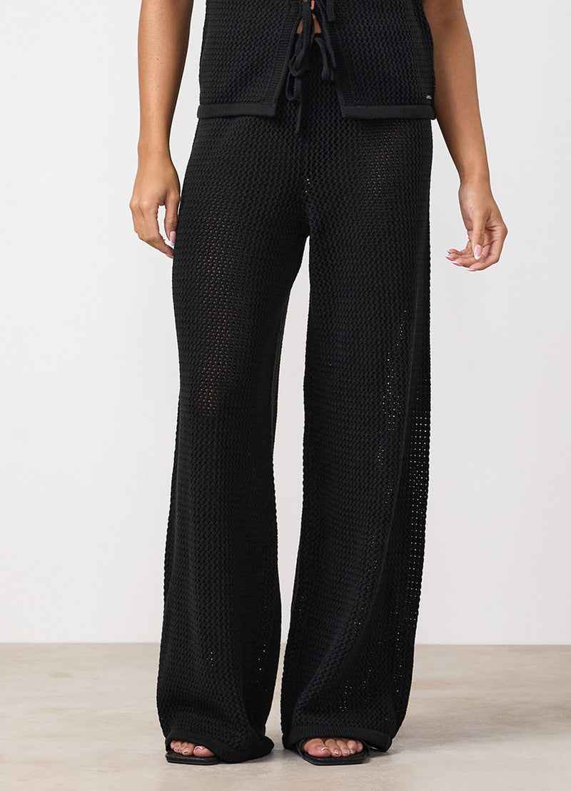 Gym King Crochet Trousers - Black
