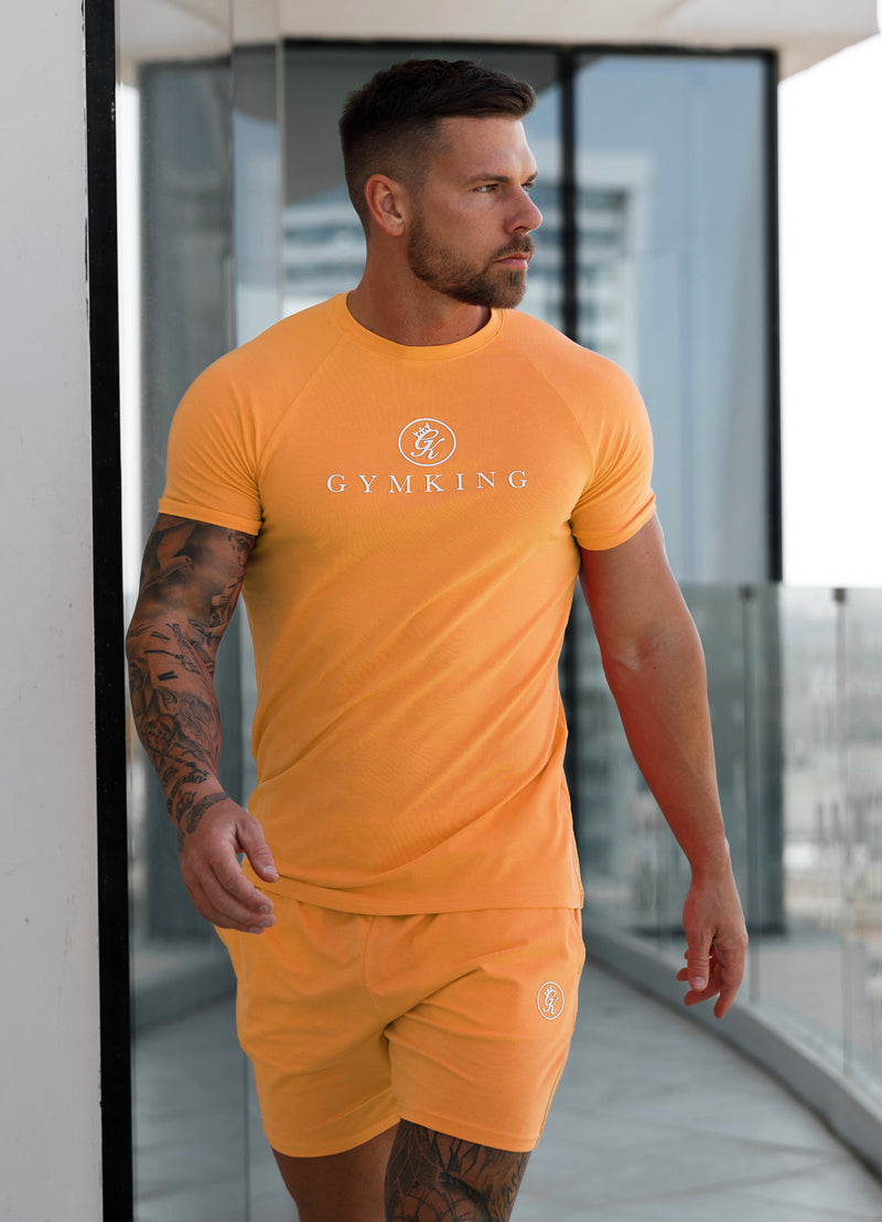 Gym King Pro Logo Jersey Short - Apricot